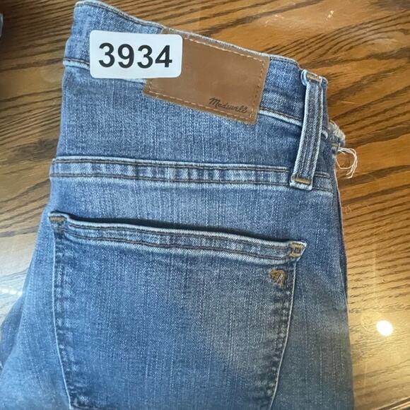 Madewell Jeans Womens 26 Blue Stovepipe Straight Distressed Mid Rise Stretch - Picture 13 of 13
